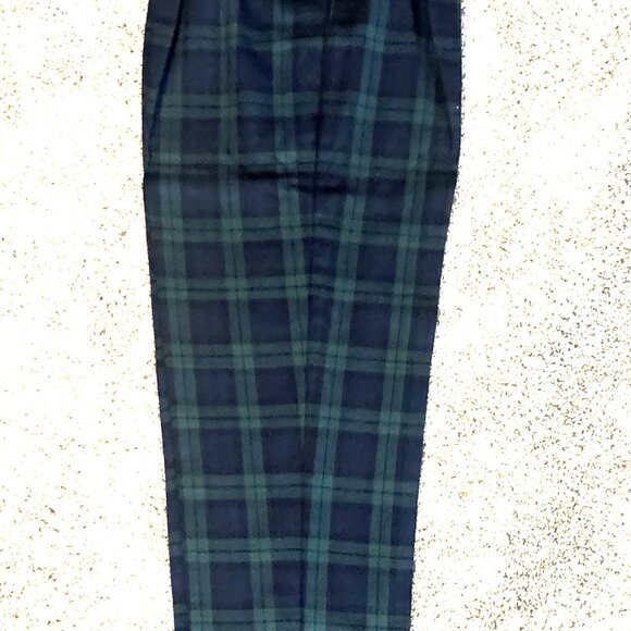 Vintage Christy Girl Navy Blue and Green Plaid tapered pants with Pockets S= 8 - Picture 11 of 12